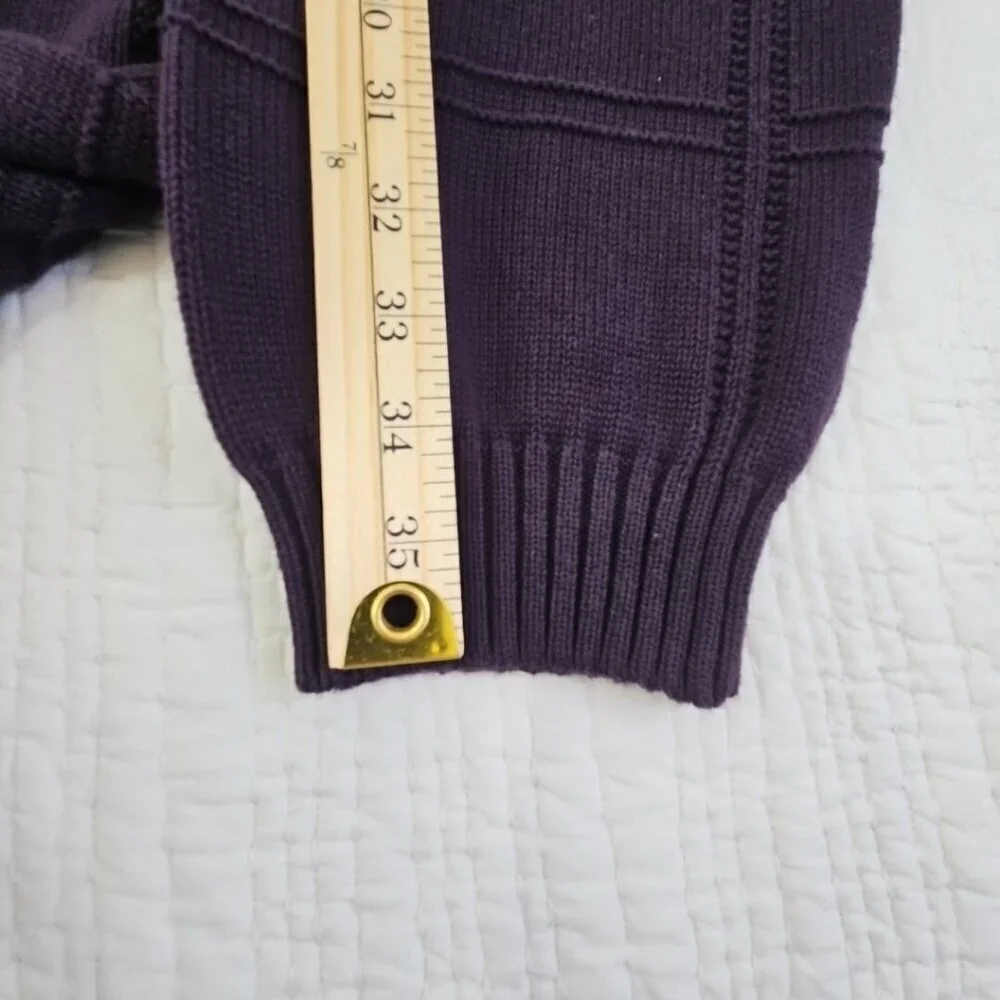 Izod Luxury Sport Blackberry‎ Purple Chunky Cable Knit Sweater Men's XXL NWT NEW